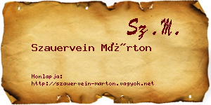 Szauervein Márton névjegykártya